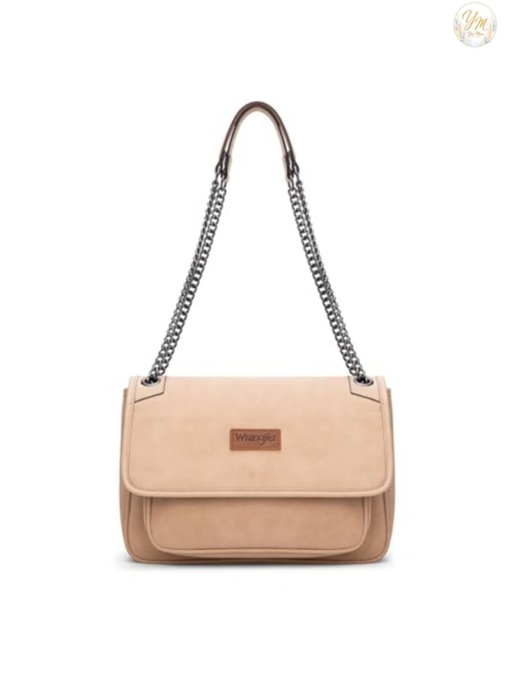 Faux Suede Shoulder Bag Crossbody Chain Strap Flap Vintage Purse